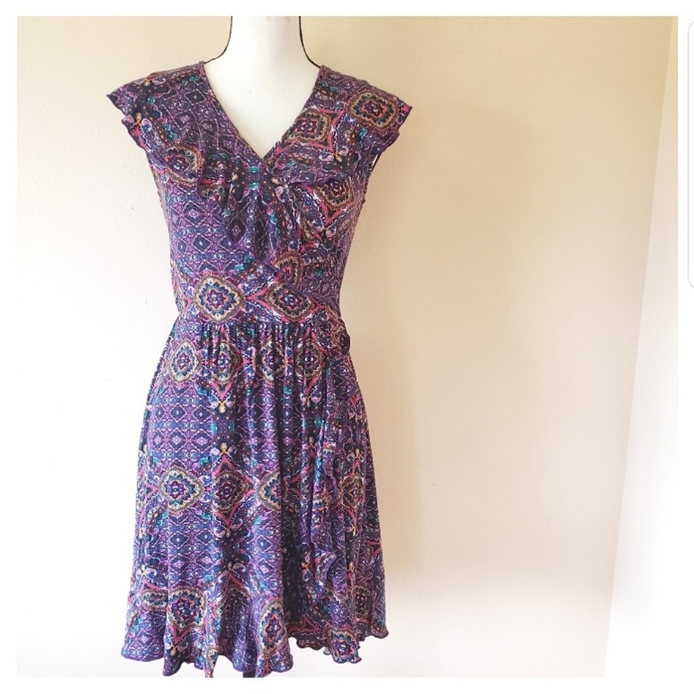 ☀Sale☀Loveappella From Nordstrom Purple Boho Dress